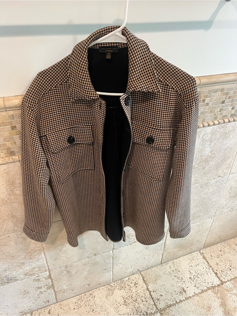 Women’s Patterned Shirt Jacket - Brown/Black